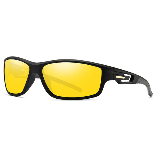 Gafas de Ciclismo Unisex Techsuit 201910, Polarizadas, Negras Amarillas