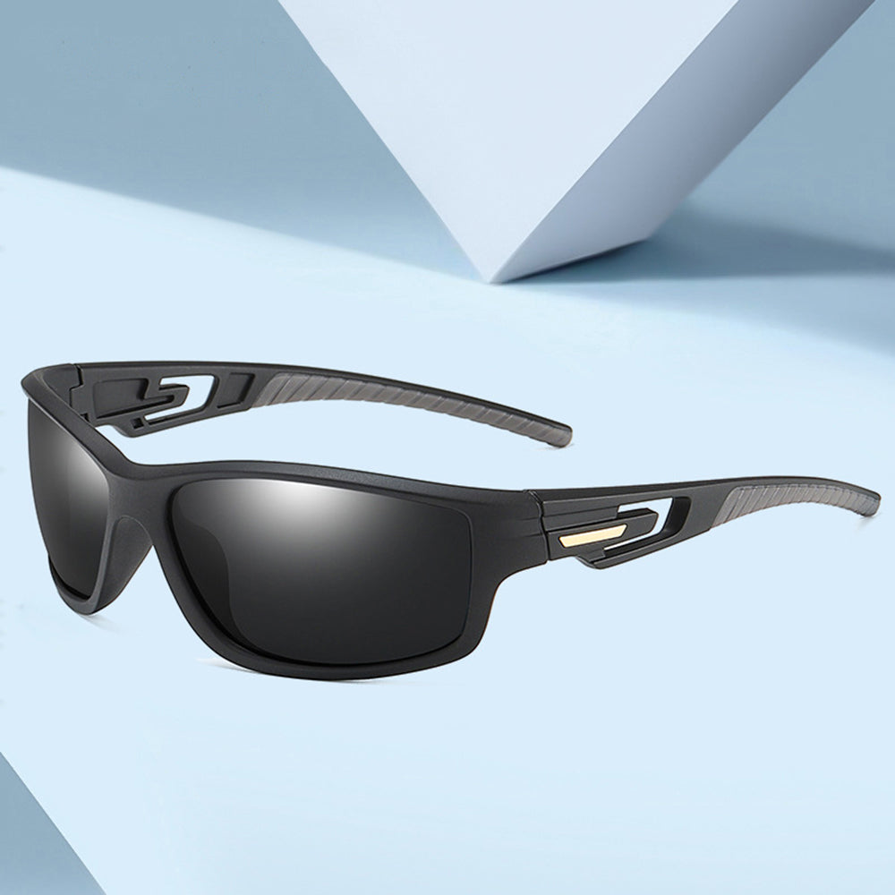 Gafas de Ciclismo Unisex Techsuit 201910, Polarizadas, Negras Amarillas