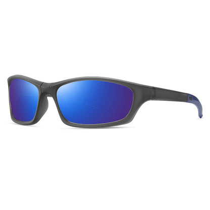 Gafas de Ciclismo Unisex Techsuit 24101, Polarizadas, Gris Azul
