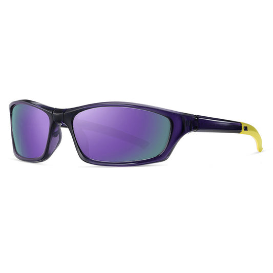 Gafas de Ciclismo Unisex Techsuit 24101, Polarizadas, Negro Morado