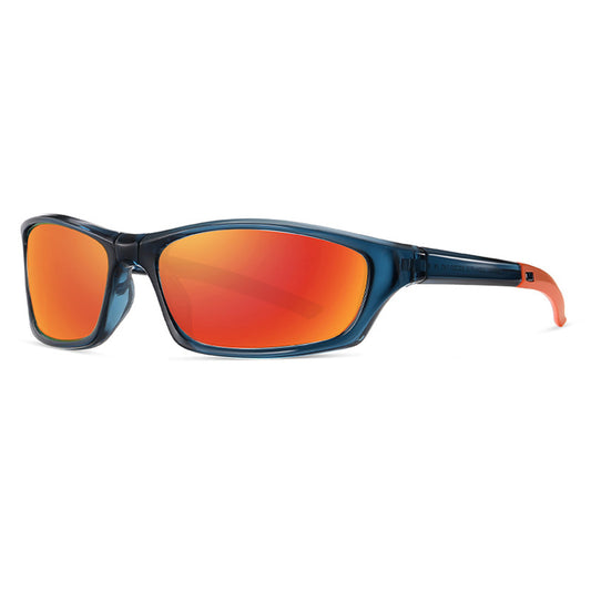 Gafas de Ciclismo Unisex Techsuit 24101, Polarizadas, Negro Naranja