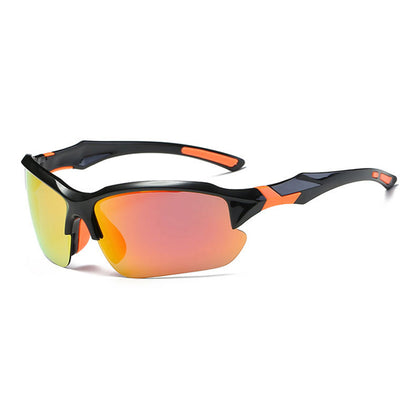 Gafas de Ciclismo Unisex Techsuit 9301, Protección UV, Negro Naranja
