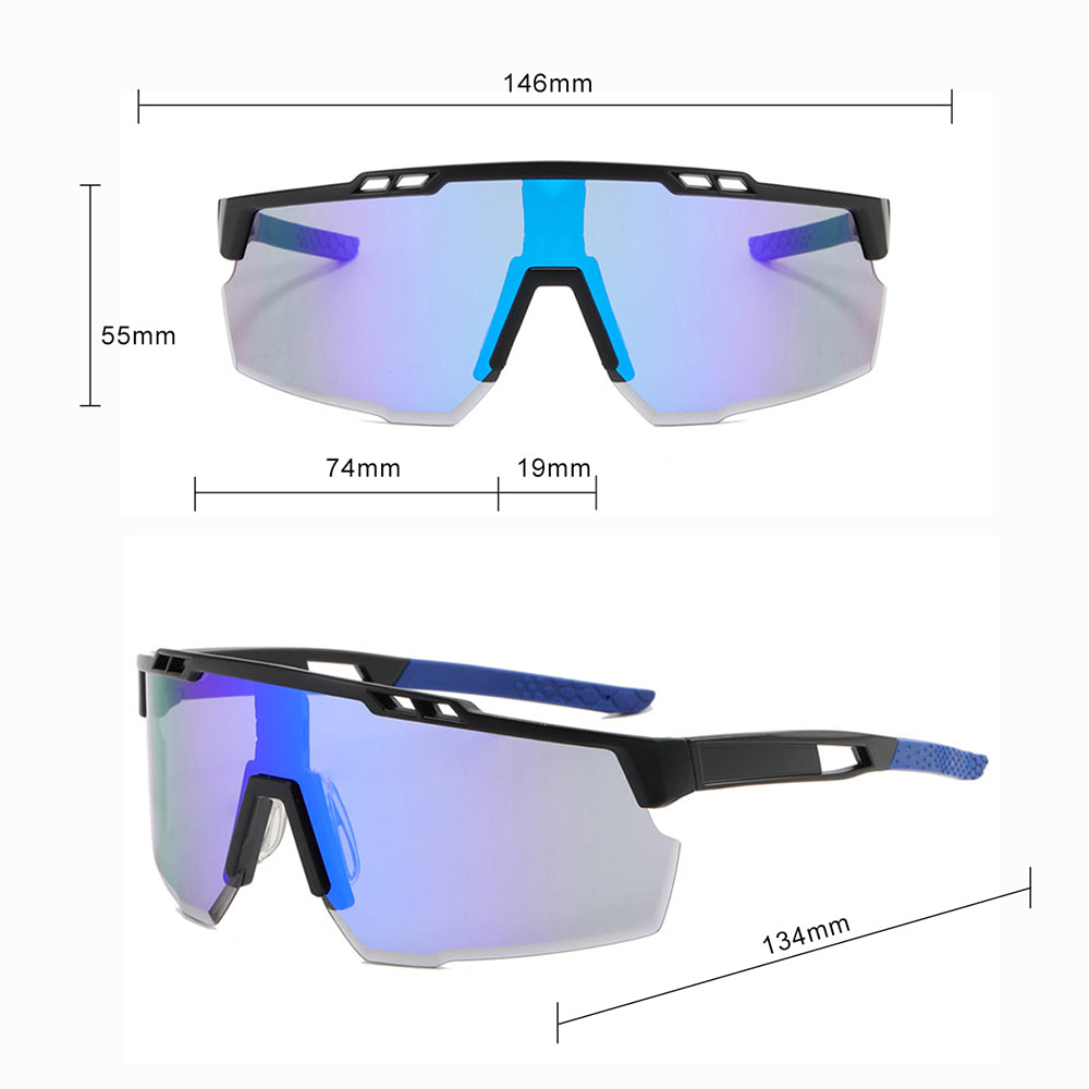 Gafas de Ciclismo Unisex Techsuit 9963, Negras Naranja