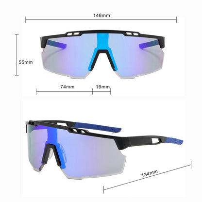 Gafas de Ciclismo Unisex Techsuit 9963, Negras Naranja