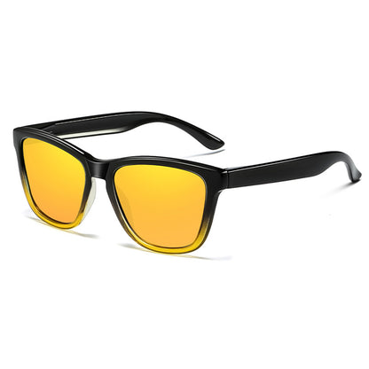 Gafas de Sol para Hombre Techsuit 0717, Polarizadas, Protección UV, Negro Amarillo
