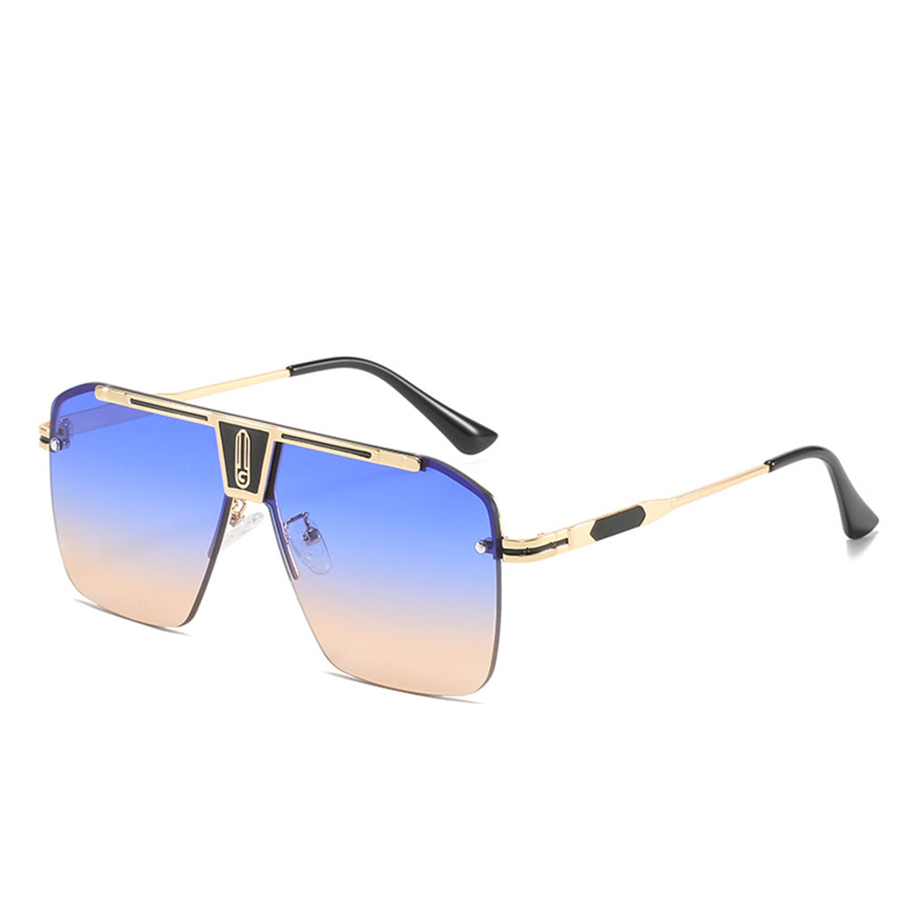 Gafas de Sol para Hombre Techsuit 2576, Dorado Azul Marrón
