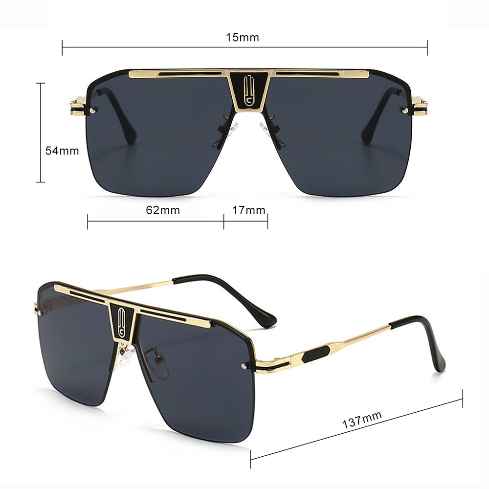 Gafas de Sol para Hombre Techsuit 2576, Negro Gris Azul