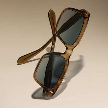 Gafas de Sol para Hombre Techsuit 31246, Polarizadas, Protección UV, Marrón Azul