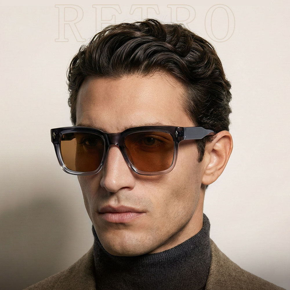 Gafas de Sol para Hombre Techsuit 31246, Polarizadas, Protección UV, Marrón Azul