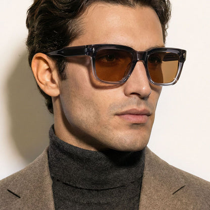Gafas de Sol para Hombre Techsuit 31246, Polarizadas, Protección UV, Marrón Azul