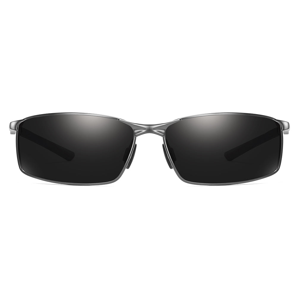 Gafas de Sol para Hombre Techsuit 559, Polarizadas, Protección UV, Negras Plateadas