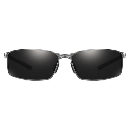 Gafas de Sol para Hombre Techsuit 559, Polarizadas, Protección UV, Negras Plateadas