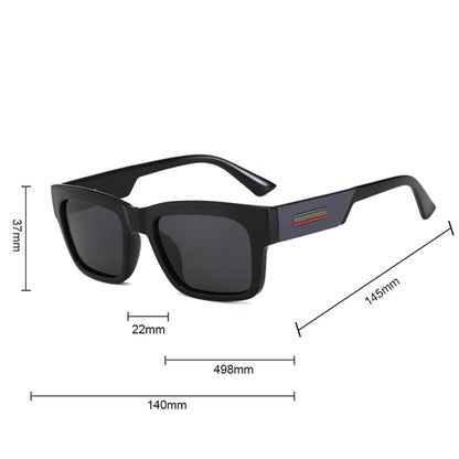 Gafas de Sol para Hombre Techsuit 8491, Polarizadas, Protección UV, Negro Mate Rojo