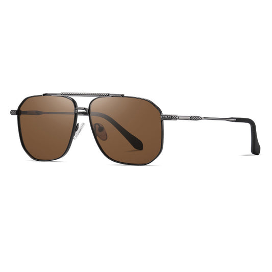 Gafas de Sol para Hombre Techsuit 8538, Polarizadas, Protección UV, Gris Marrón