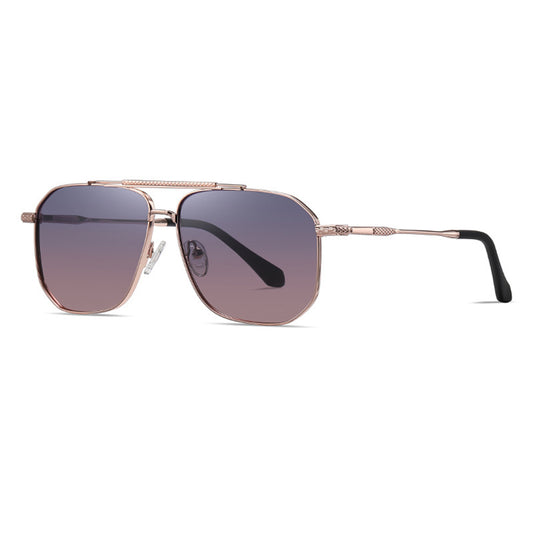 Gafas de Sol para Hombre Techsuit 8538, Polarizadas, Protección UV, Rosa Dorado Morado