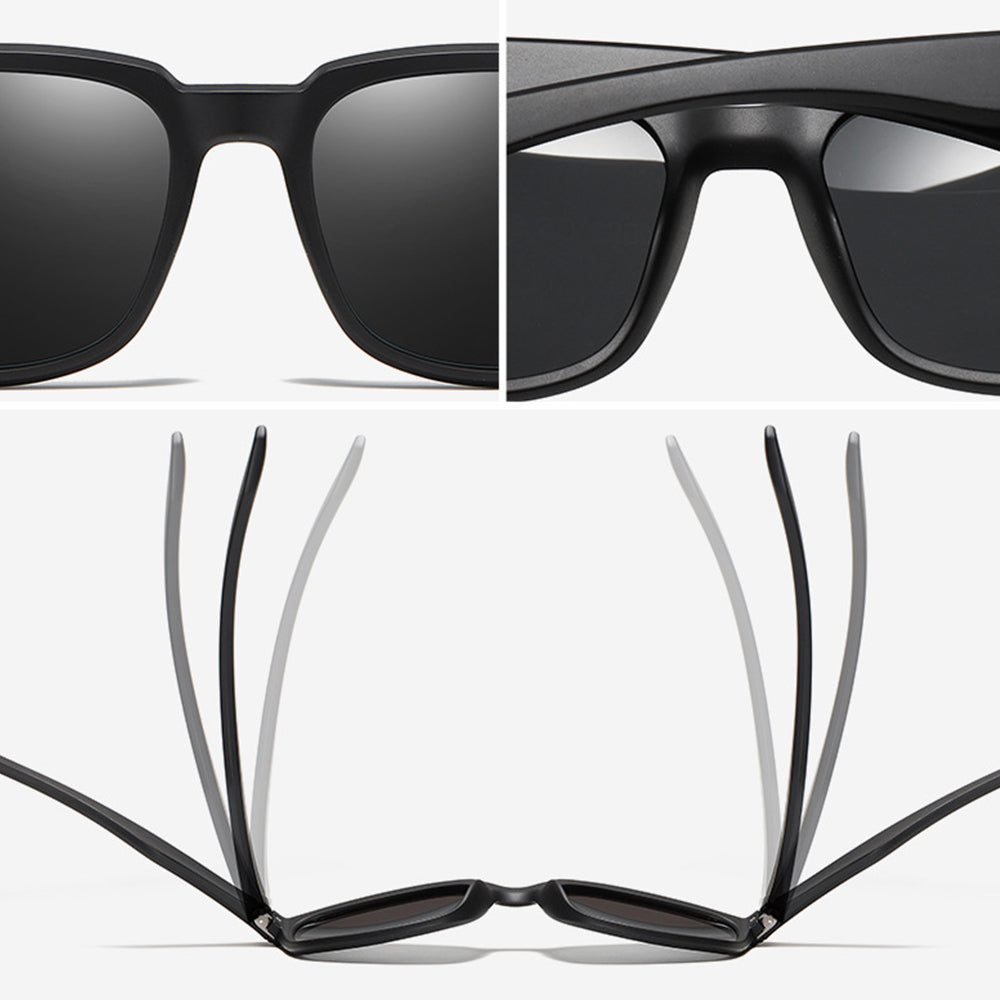 Gafas de Sol para Hombre Techsuit MM108, Polarizadas, Protección UV, Gris