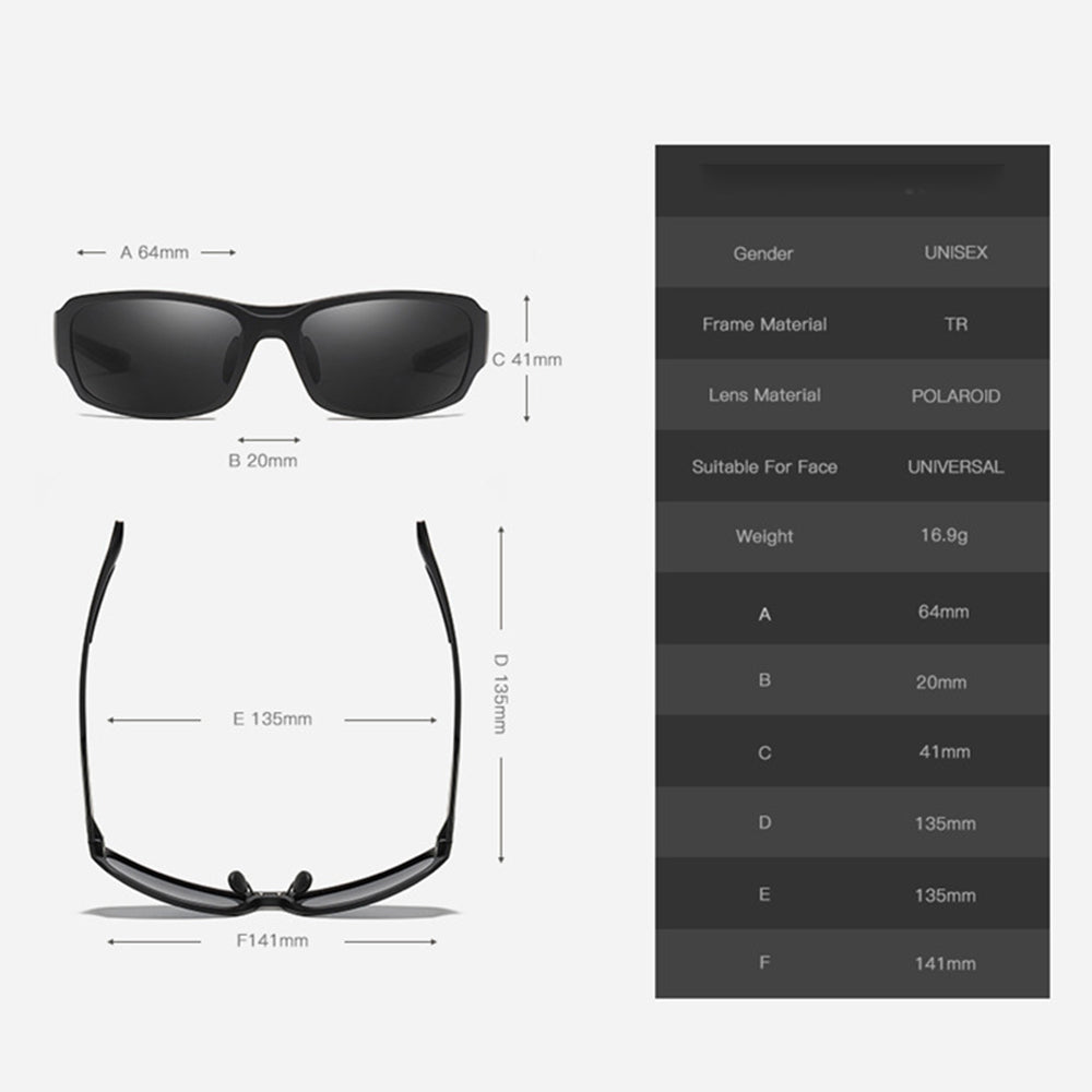 Gafas de Sol para Hombre Techsuit MM108, Polarizadas, Protección UV, Gris