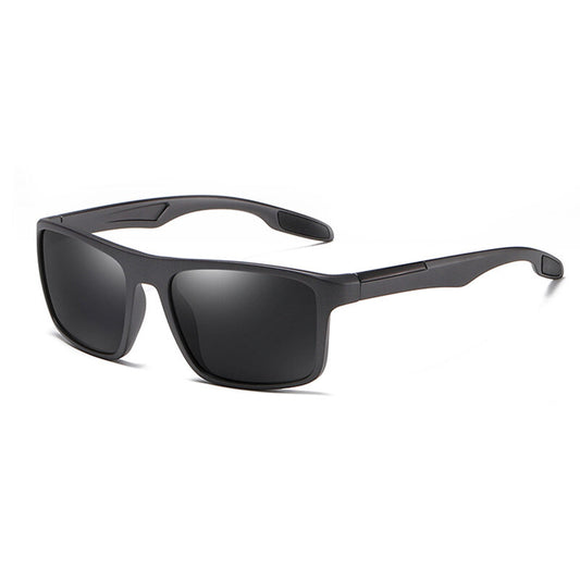 Gafas de Sol para Hombre Techsuit TR90 (MM101), Polarizadas, Protección UV, Negro Mate Gris