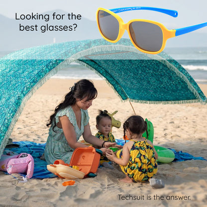 Gafas de Sol para Bebés Techsuit 8192-C1, Polarizadas, Verde Rosa