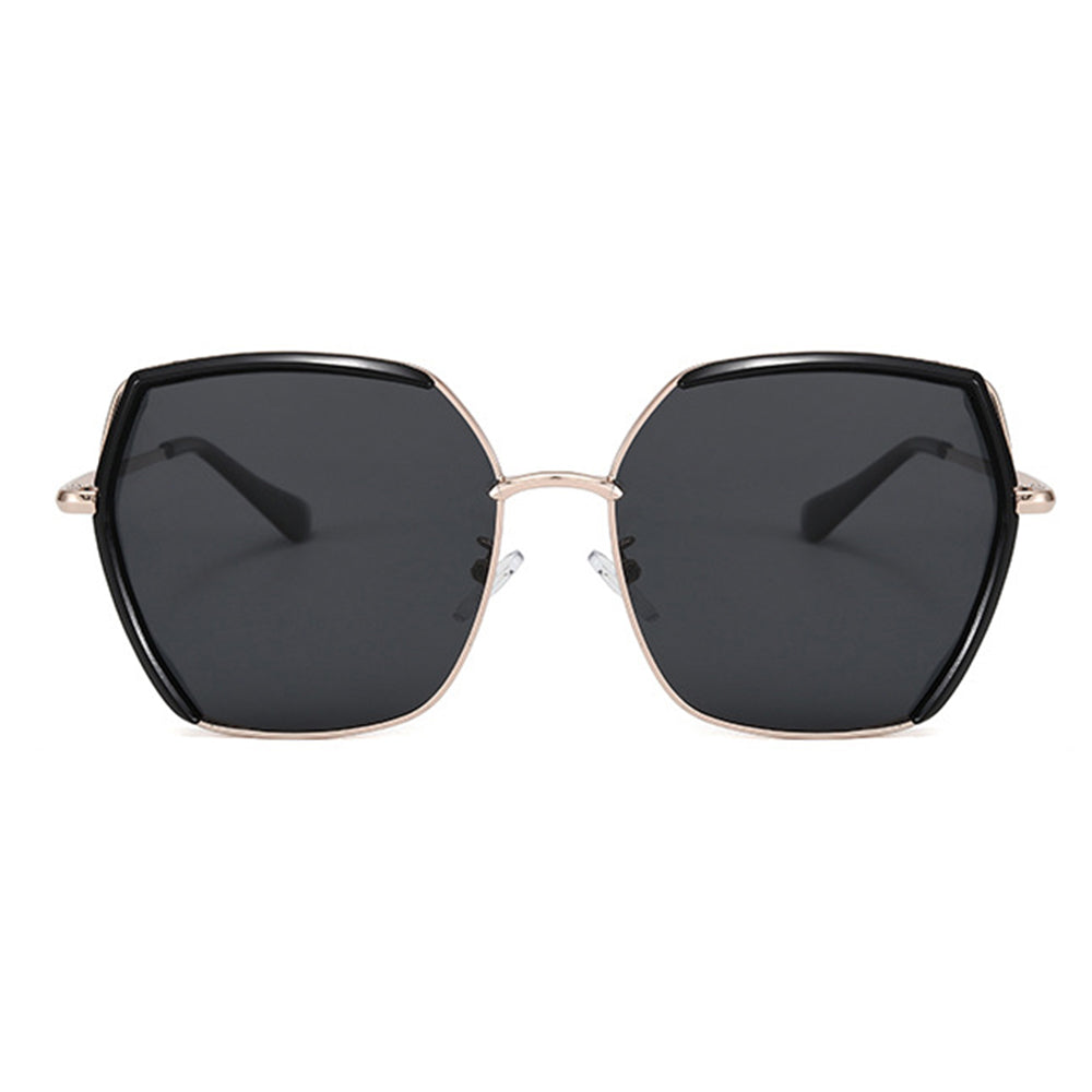 Gafas de Sol Mujer Techsuit 9768, Polarizadas, Protección UV, Gris Dorado Verde