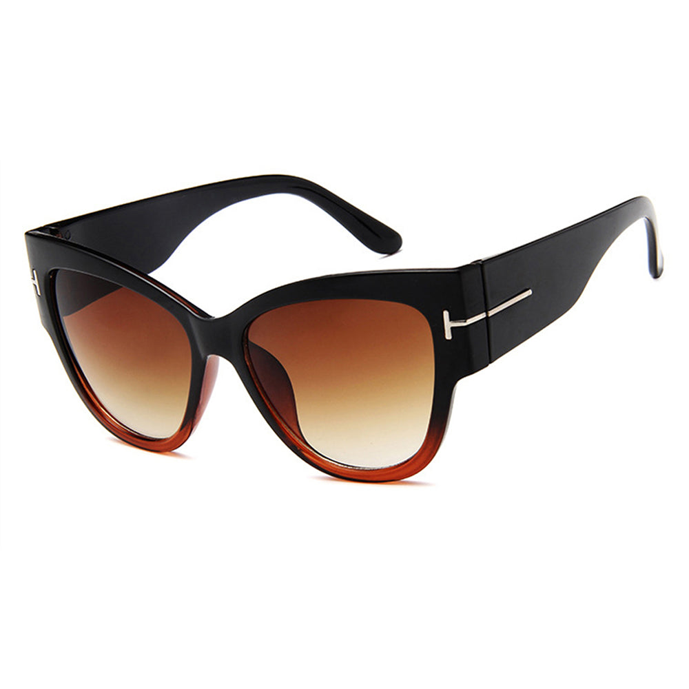 Gafas de Sol Mujer Techsuit 9778, Negro Marrón Oscuro