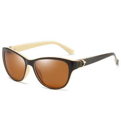 Gafas de Sol Mujer Techsuit A572, Polarizadas, Protección UV, Marrón Blanco