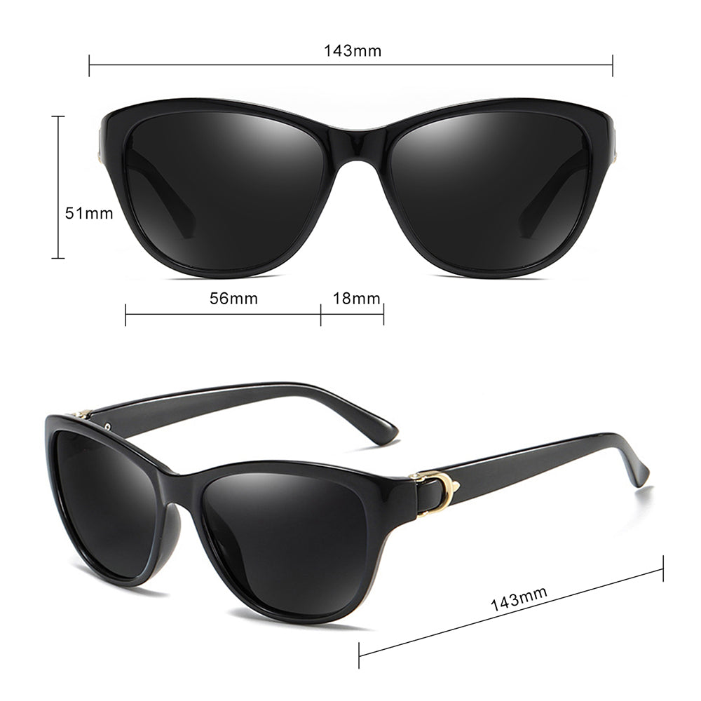 Gafas de Sol Mujer Techsuit A572, Polarizadas, Protección UV, Marrón Blanco