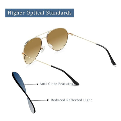 Gafas de Sol Unisex Techsuit 3025, Protección UV, Dorado Marrón