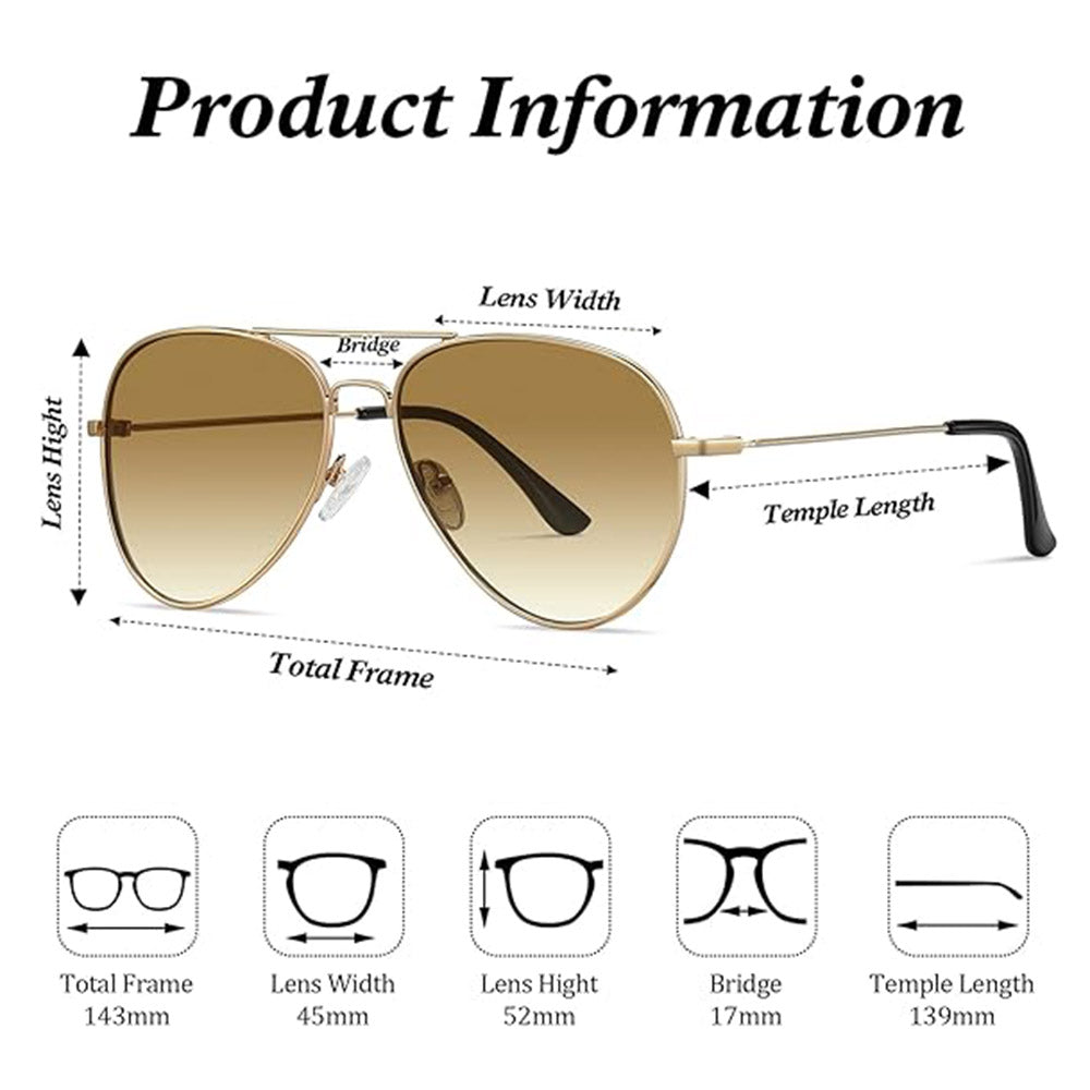 Gafas de Sol Unisex Techsuit 3025, Protección UV, Dorado Marrón