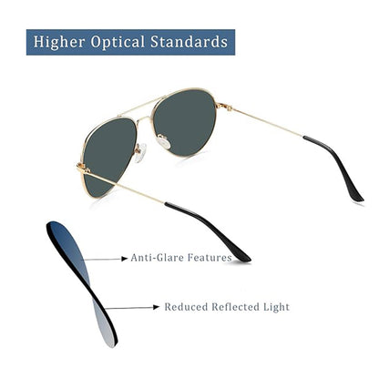 Gafas de Sol Unisex Techsuit 3025, Protección UV, Dorado Verde