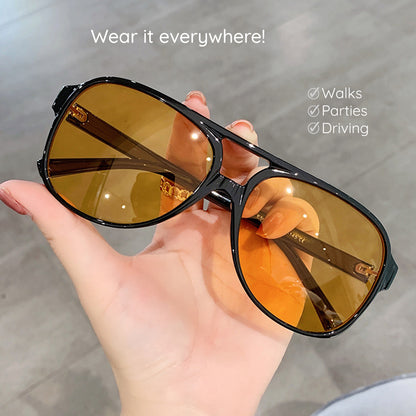 Gafas de Sol Unisex Techsuit 98061, Protección UV, Marrón Beige Naranja