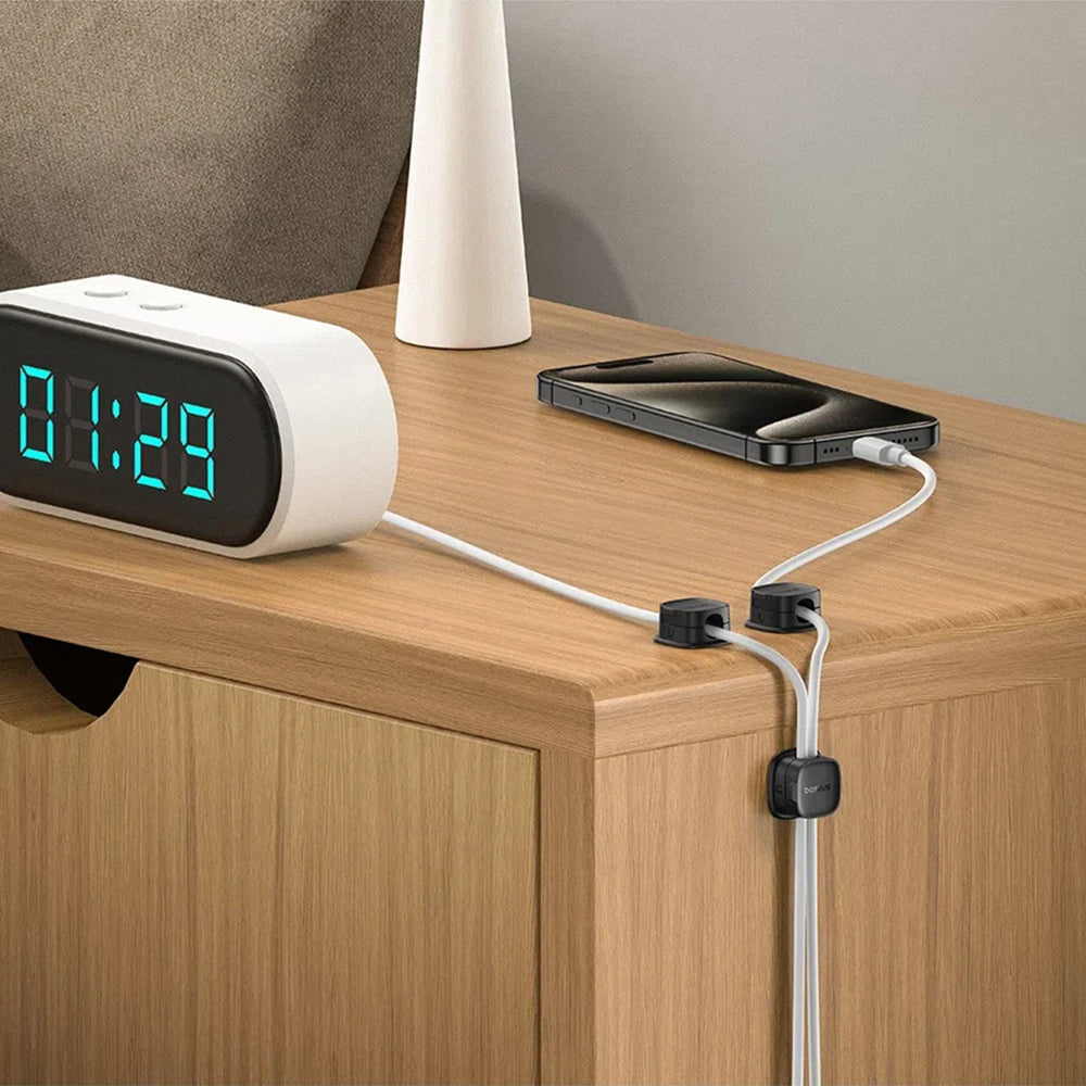 Organizador de Cables Baseus Lite Magnético, Set 3 Piezas, Blanco B01331106211-00