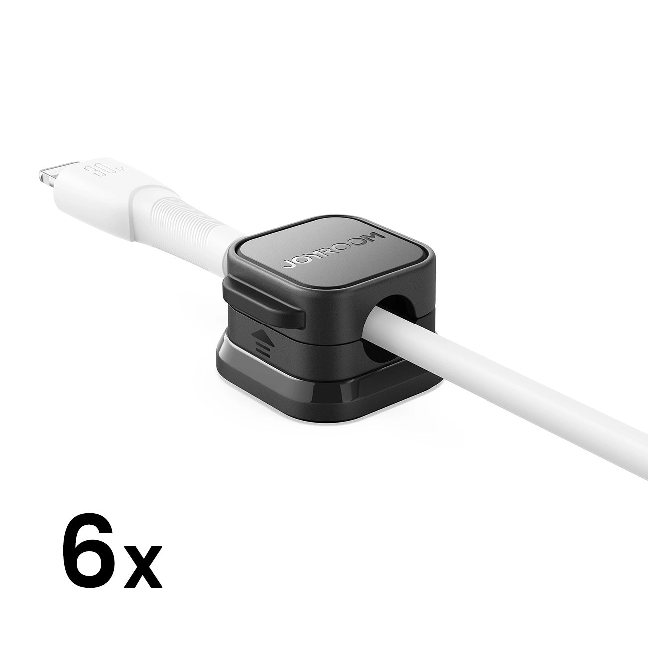 Organizador de Cables Joyroom JR-ZS368, Set de 6 Piezas, Negro