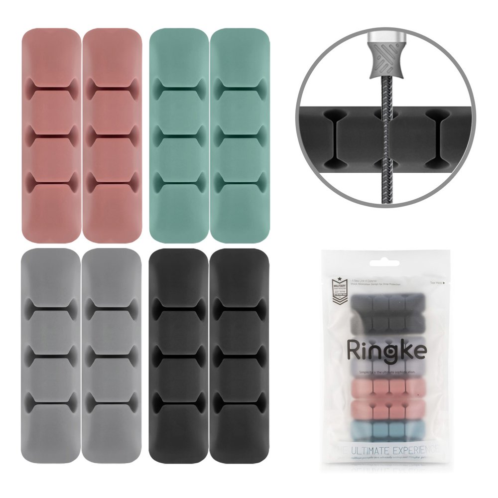 Organizador de Cables Ringke, Set de 8 piezas, Varios Colores