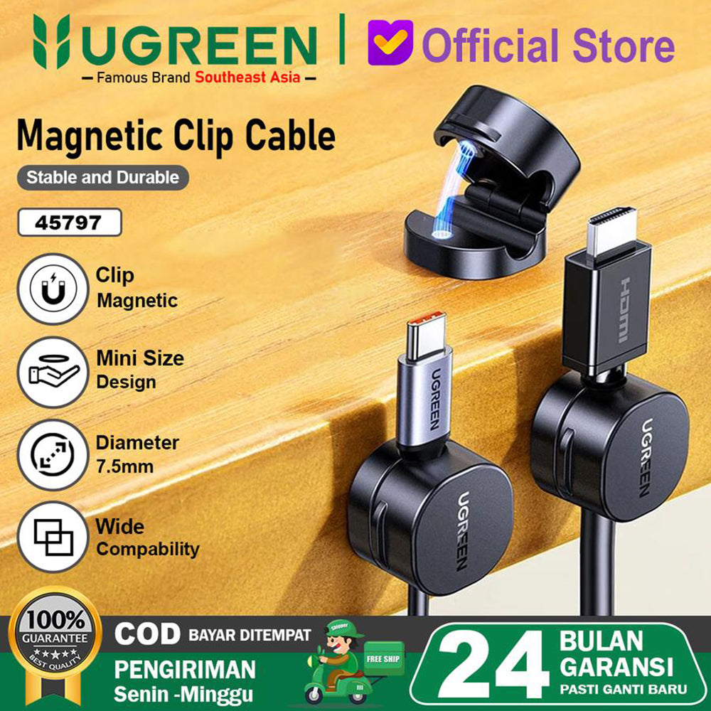 Organizador de Cables UGREEN LP886, Set de 3 Piezas, Negro