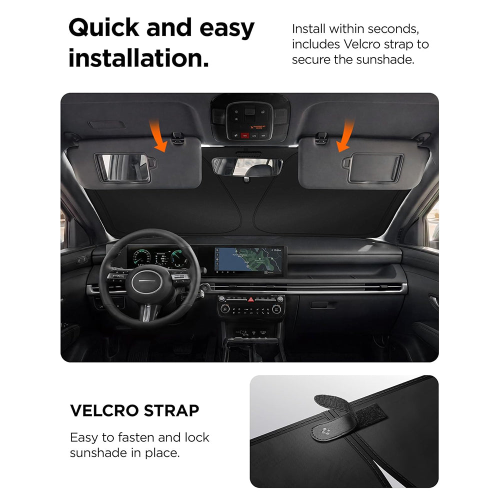 Parasolar para parabrisas de coche Spigen UO260, 85cm x 148cm ACP11460