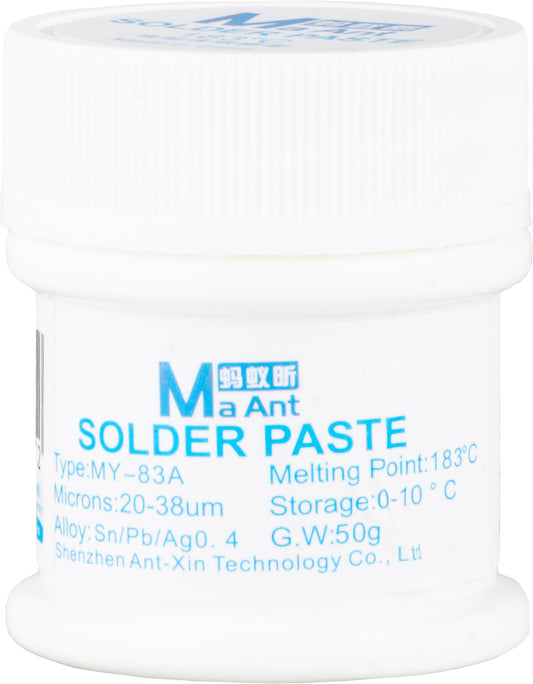 Pasta de soldar MaAnt MY-83A, 50g, Punto de fusión 183 grados