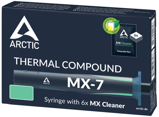 Pasta Térmica ARCTIC MX-7 + Toallitas MX Cleaner, Tipo Jeringa, 4g ACTCP00092A