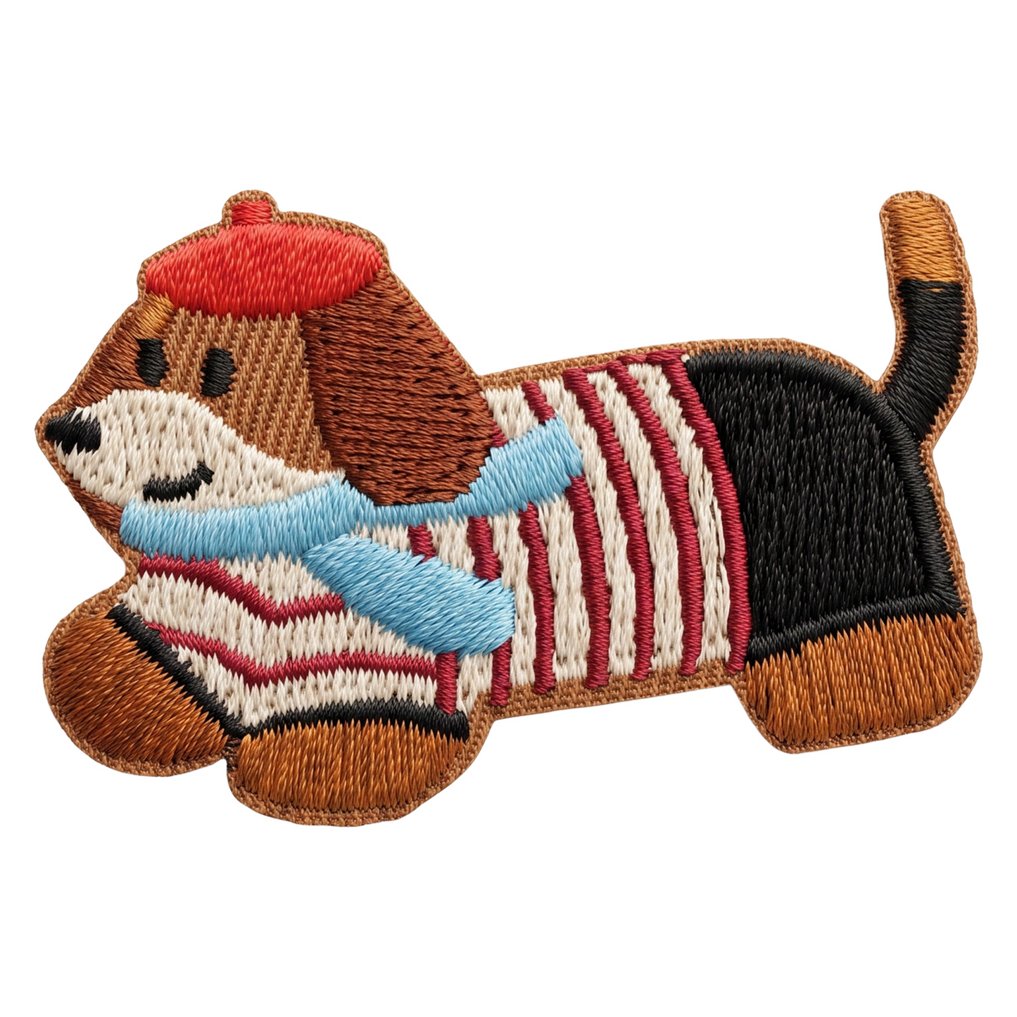 Parche / Parche Textil OEM Dachshund, Set de 3 piezas, Multicolor