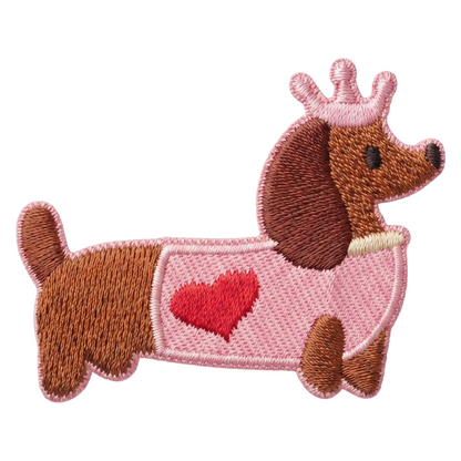 Parche / Parche Textil OEM Dachshund, Set de 3 piezas, Multicolor