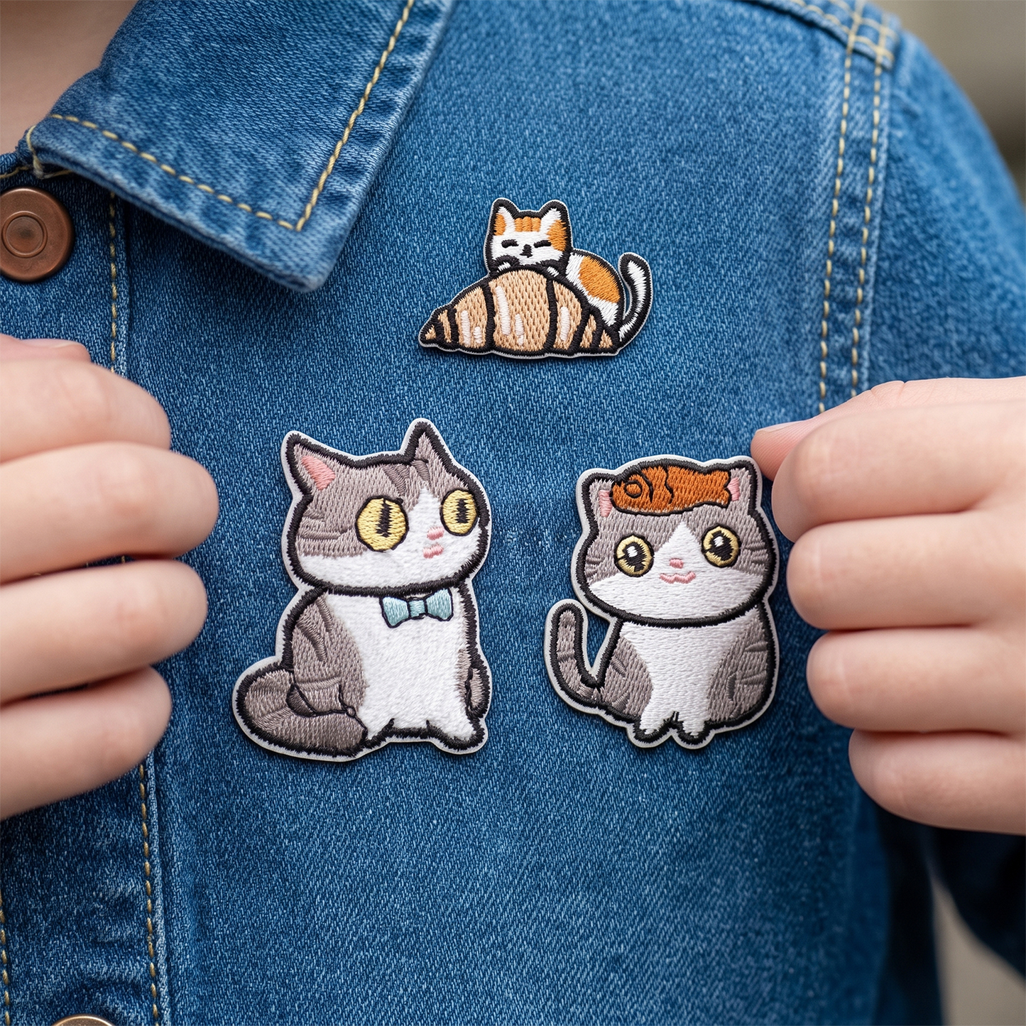 Parche / Parche Textil OEM Cat 1, Set de 3 piezas, Multicolor