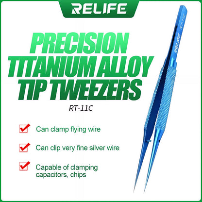 Relife RT-15C Curved Tweezers