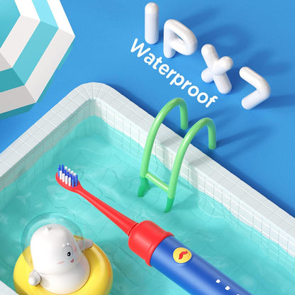 Cepillo de Dientes Eléctrico Bitvae BVK7S Kids, Azul Rojo