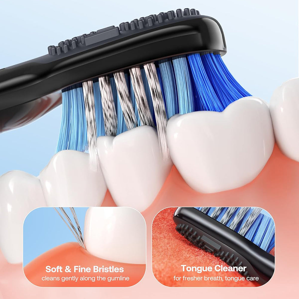Cepillo de Dientes Eléctrico Bitvae D2, Negro