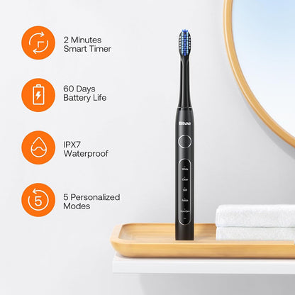 Cepillo de Dientes Eléctrico Bitvae D2, Negro