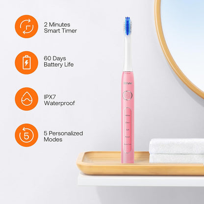 Cepillo de Dientes Eléctrico Bitvae D2, Rosa