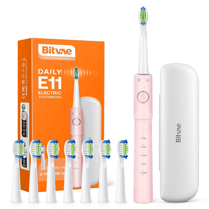 Cepillo de Dientes Eléctrico Bitvae E11, Rosa