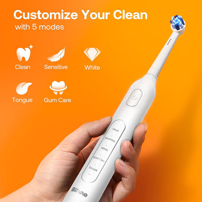Cepillo de Dientes Eléctrico Bitvae R1, Blanco