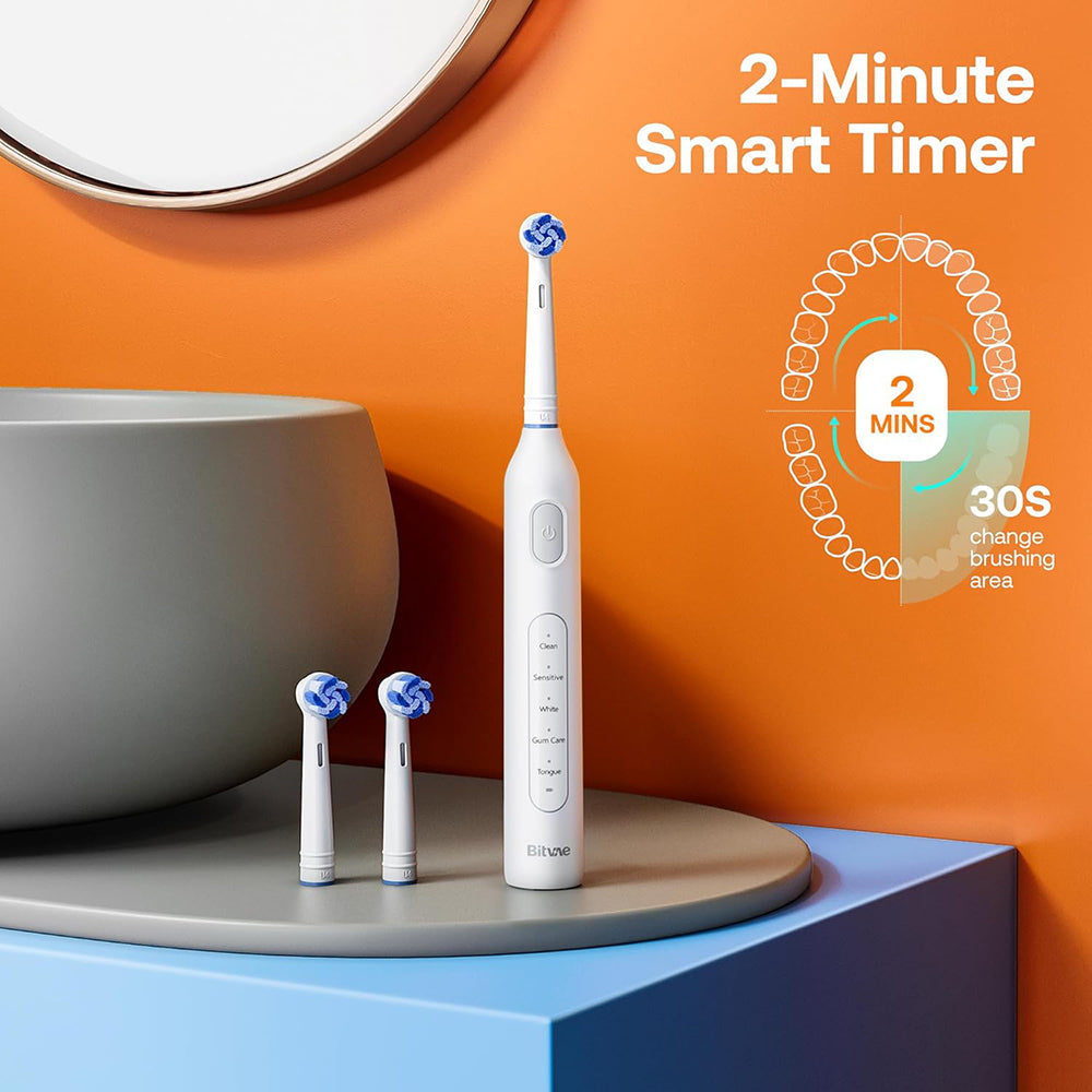 Cepillo de Dientes Eléctrico Bitvae R1, Blanco