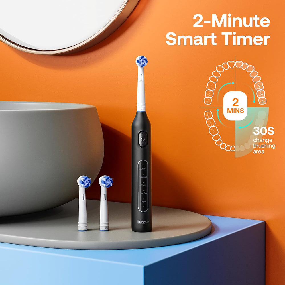 Cepillo de Dientes Eléctrico Bitvae R1, Negro